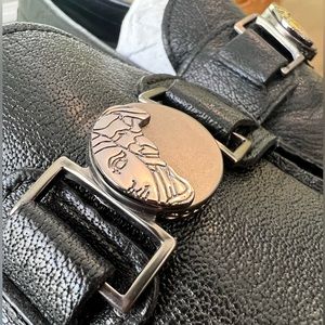 Men’s Black Genuine Leather Medusa Loafers in size EUR 42 US 9